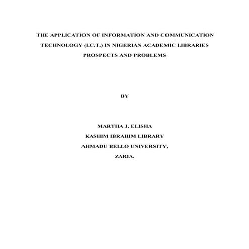 The application of information and communication technology