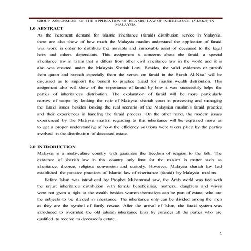 Islamic Inheritance Law overview | PDF