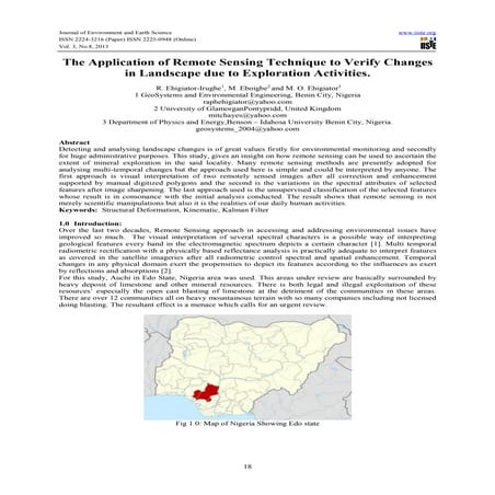 The application of remote sensing technique to verify changes in landscape du...