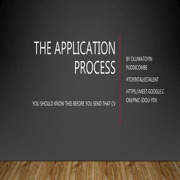 The Application Process