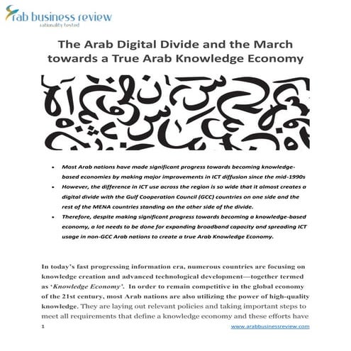 The arab digital divide