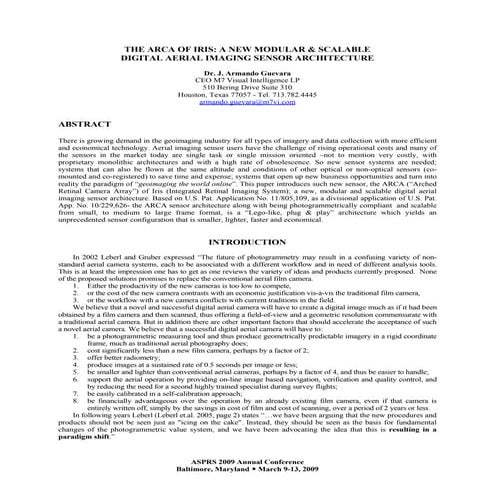 The arca of iris one asprs 2009   armando guevara