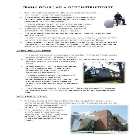 The architecture of frank gehry