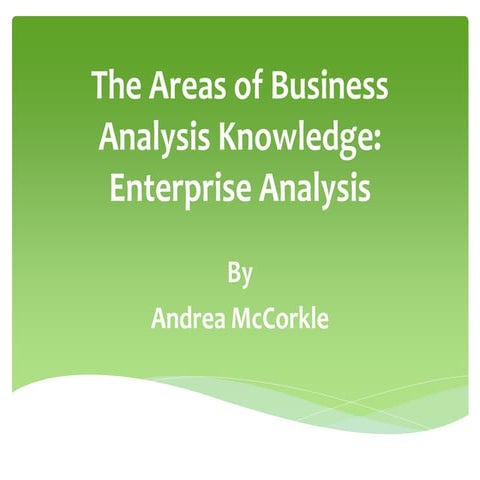 The Areas of Business Analysis Knowledge