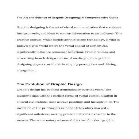 "Mastering the Art of Graphic Design: Techniques, Trends, and Tools for Creat...