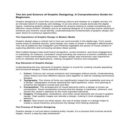 "Mastering Graphic Design: Tips, Tools, and Trends for 2024"