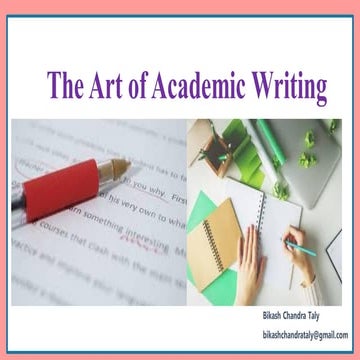 The Art of Academic Writing