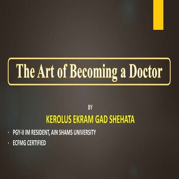 The art of becoming a doctor