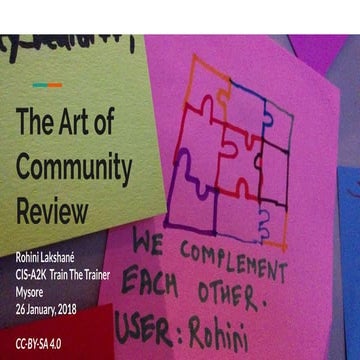 The art of community review