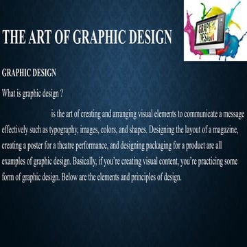The art of graphic design with element and principles