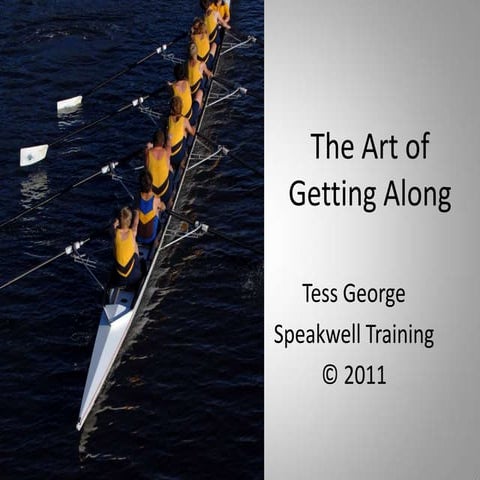 The art of Getting Along - Tess George at ProductCamp Boston, April 2011