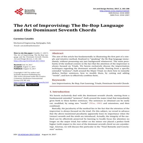 The art of_improvising_the_be-bop_language_and_the