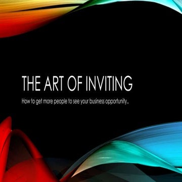 The art of inviting | PPTX