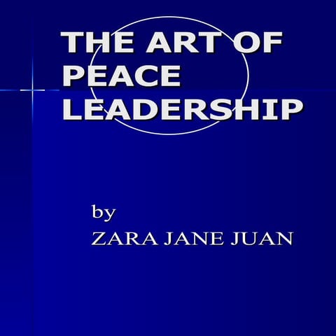 The Art of Peace Leadership by Amb Juan