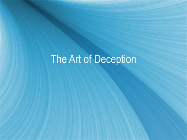 The art of lying | PPT