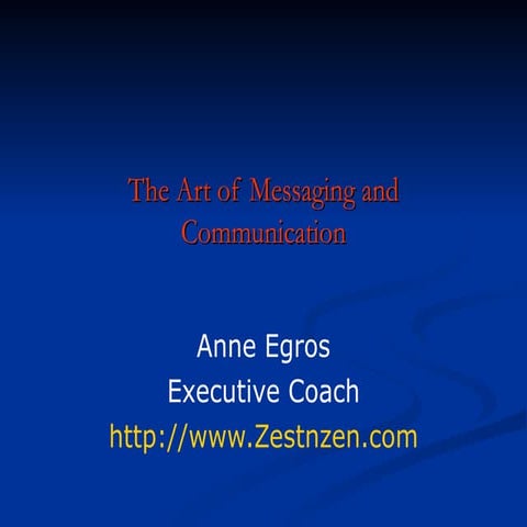 The Art Of Messaging And Communication