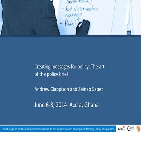 The art of policy briefs