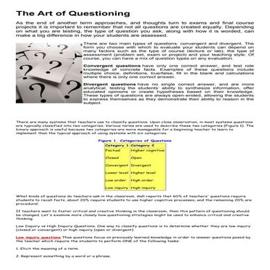 The art of questioning  cindy