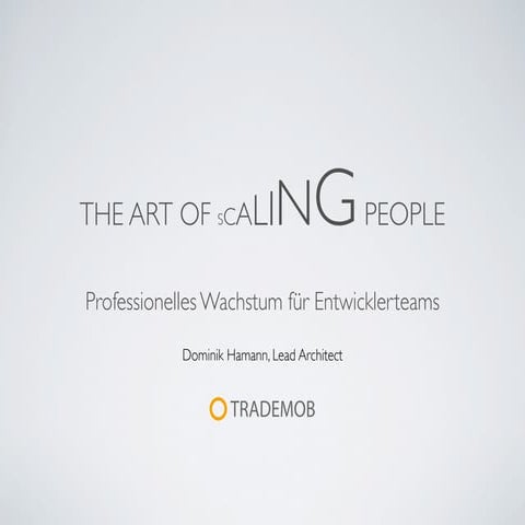 The Art of Scaling People (German)