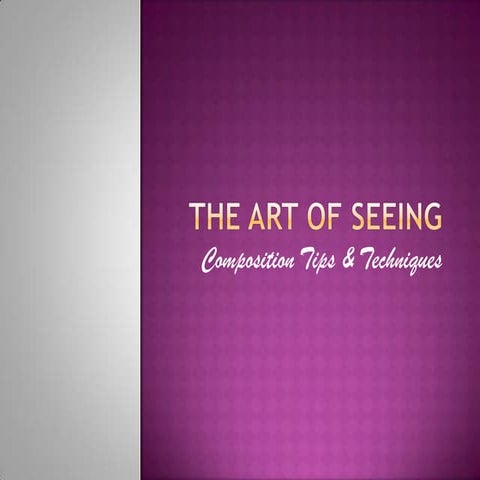 The Art Of Seeing