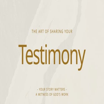 How to Share Your Testimony | PDF