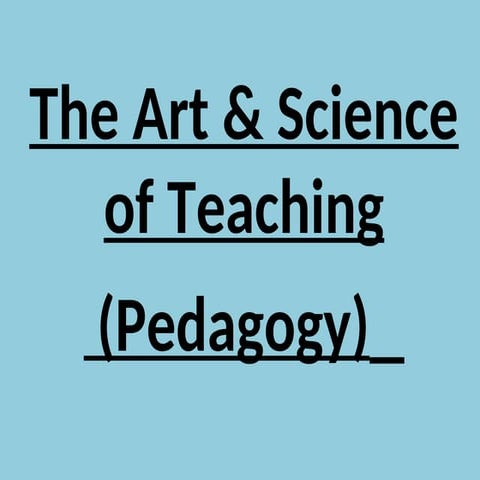 introduction to the Art  of Teaching.ppt