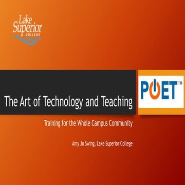 The Art of Technology and Teaching: Training for the Whole Campus Community
