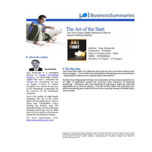 The art of the start biz