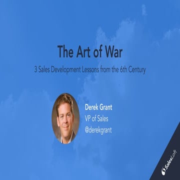 The Art Of War In Sales - Derek Grant