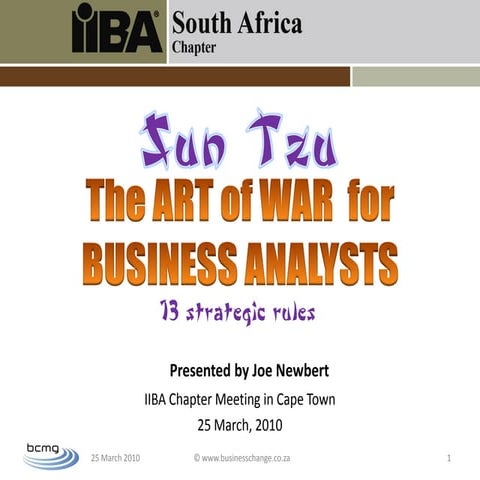 The Art Of War For Business Analysts
