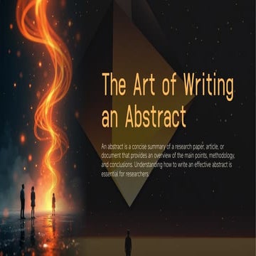 The Art of Writing an Abstract and types of abstracts | PDF