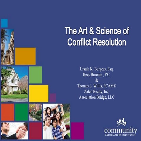 The Art & Science of Conflict Resolution 4 18-13 | PPTX