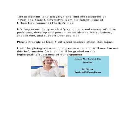 The assigment is to Research and find me resources on  Portland Sta.docx