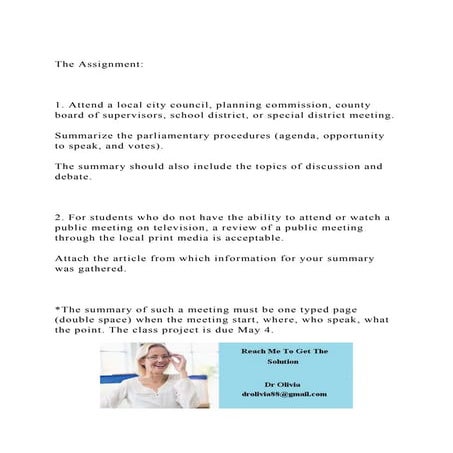 The Assignment1. Attend a local city council, planning co.docx