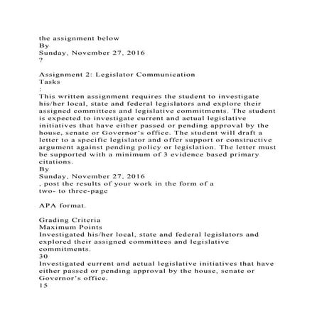 Letter to legislator 49488 | PPTX