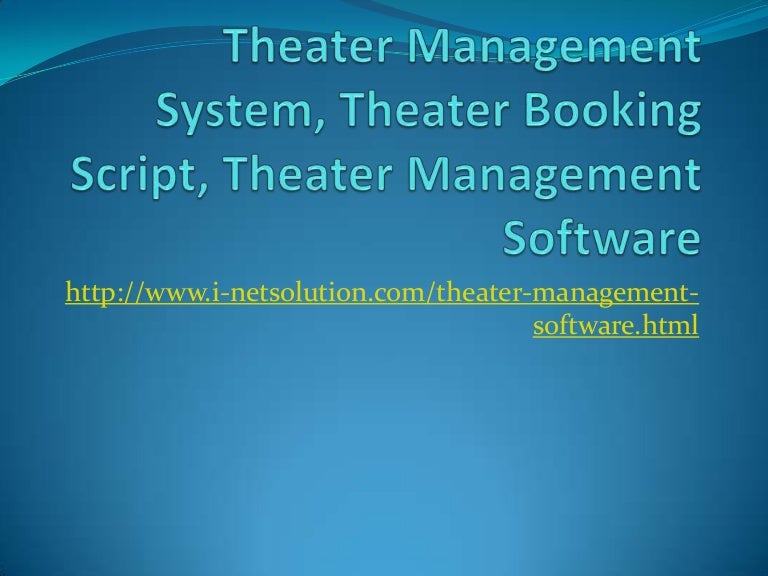 Theater Management System, Theater Booking Script, Theater Management…