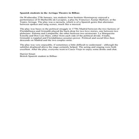 Theatre and spanish courses