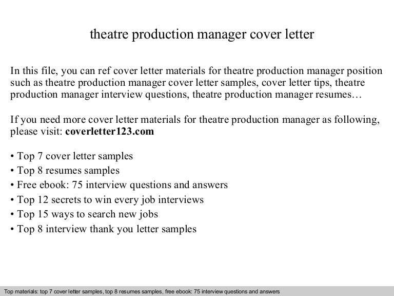 production manager cover letter examples