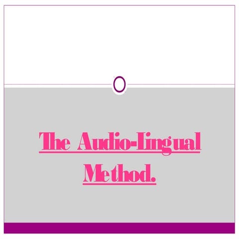 Audio Lingual method