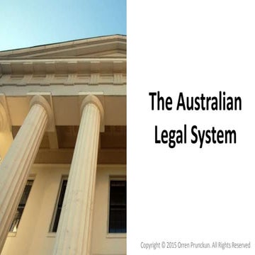 The Australian Legal System