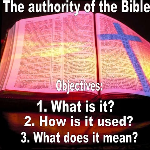 The Authority Of The Bible