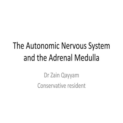 The autonomic nervous system