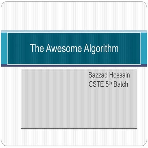 The awesome algorithm | PPT