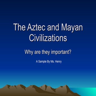 Aztec And Mayan Power Point