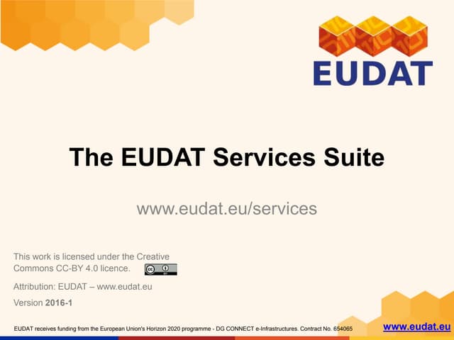 EUDAT Research Data Services for all | www.eudat.eu | 