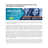 Bachelor of IT Sydney