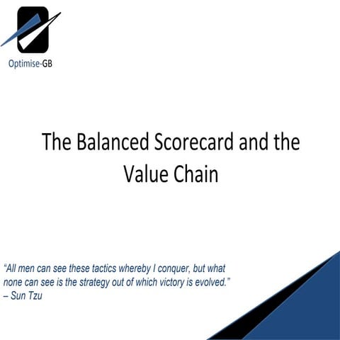 The balanced scorecard and value chain