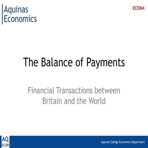 The Balance of Payments A2