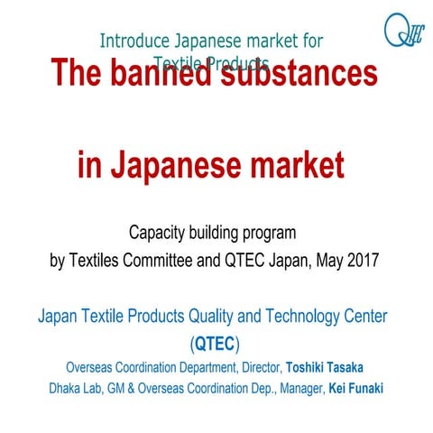Banned substances in Japanese market