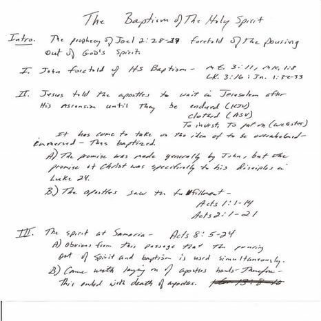 The baptism of the holy spirit (1,2,3)